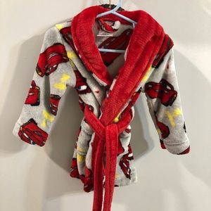 Toddler bathrobe, Disney cars.
